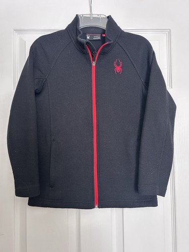 Boys spyder black jacket red - boys,