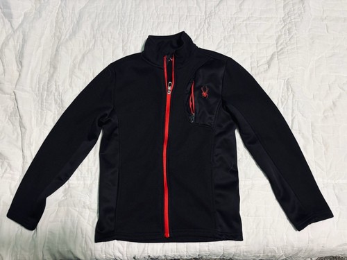 Spyder kids black full zip - kids, full-zip
